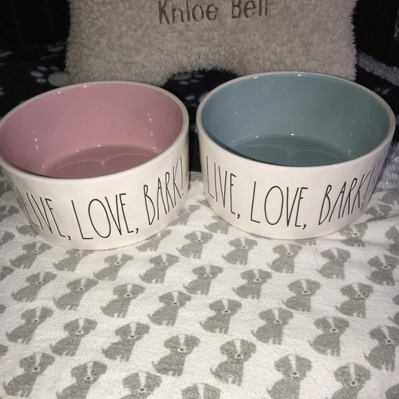 Rae Dunn Other - BUNDLE  'LIVE, LOVE, BARK Bowls & His, Mine Yours